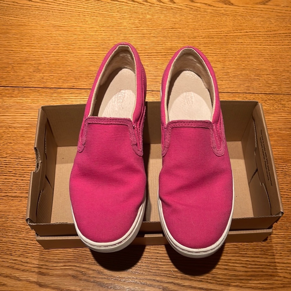 Hot pink UGG loafers